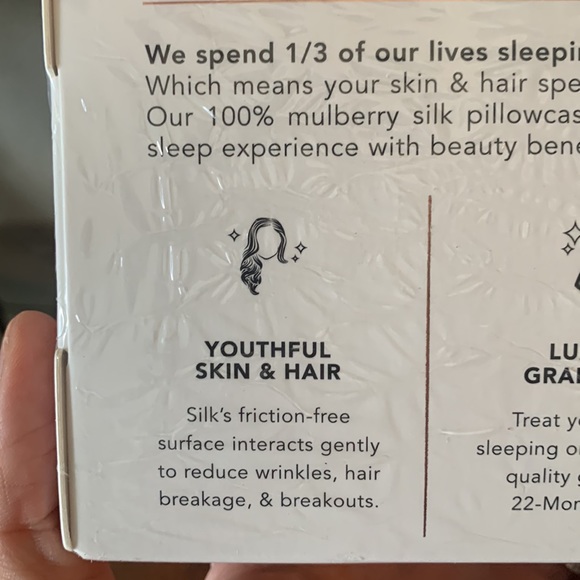 NIB Night 100% Mulberry Silk Pillowcase standard/queen hypoallergenic - Picture 6 of 10